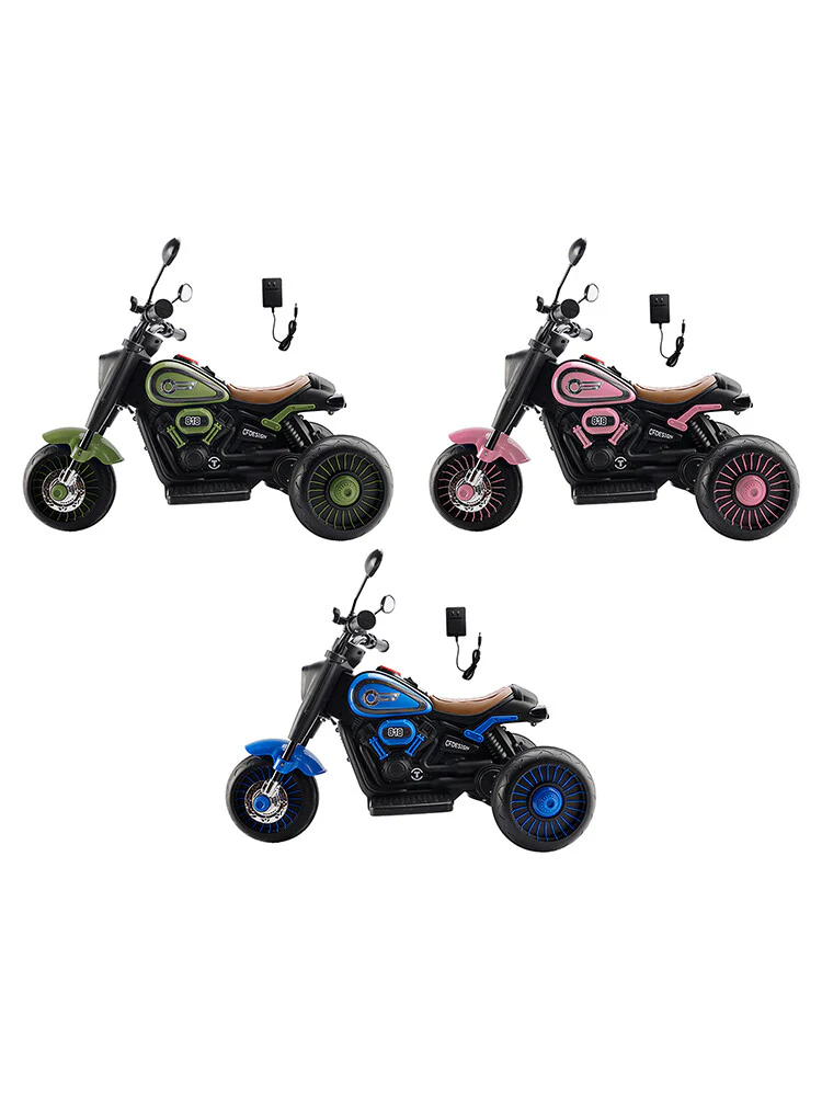 6V Electric 3-Wheel Ride-On Motorcycle Toy for Kids with Colorful Lights and Music - Image 4