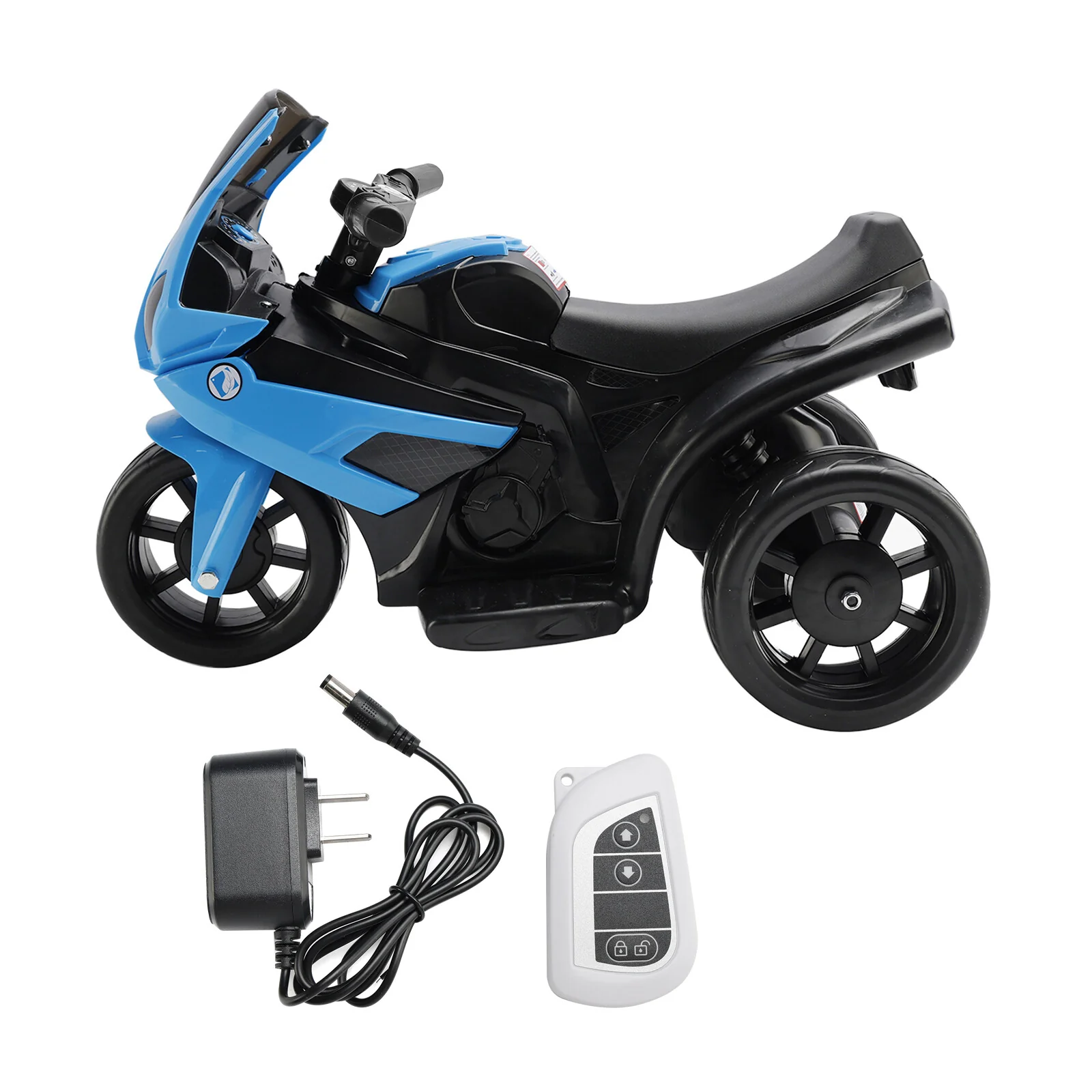 3-Wheel 6V Electric Ride-On Motorcycle for Kids with Remote Control and LED Lights Blue - Image 12