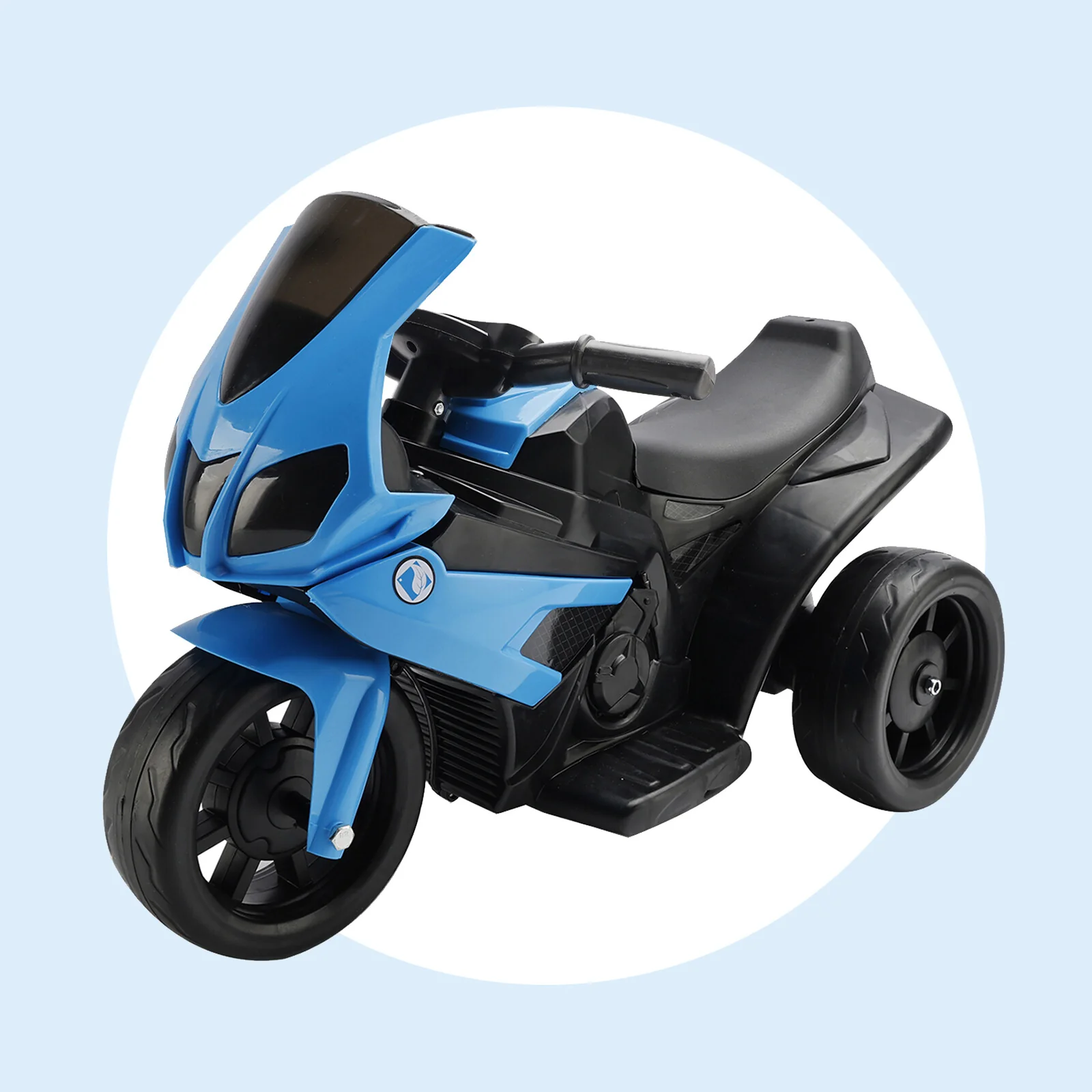 3-Wheel 6V Electric Ride-On Motorcycle for Kids with Remote Control and LED Lights Blue - Image 14