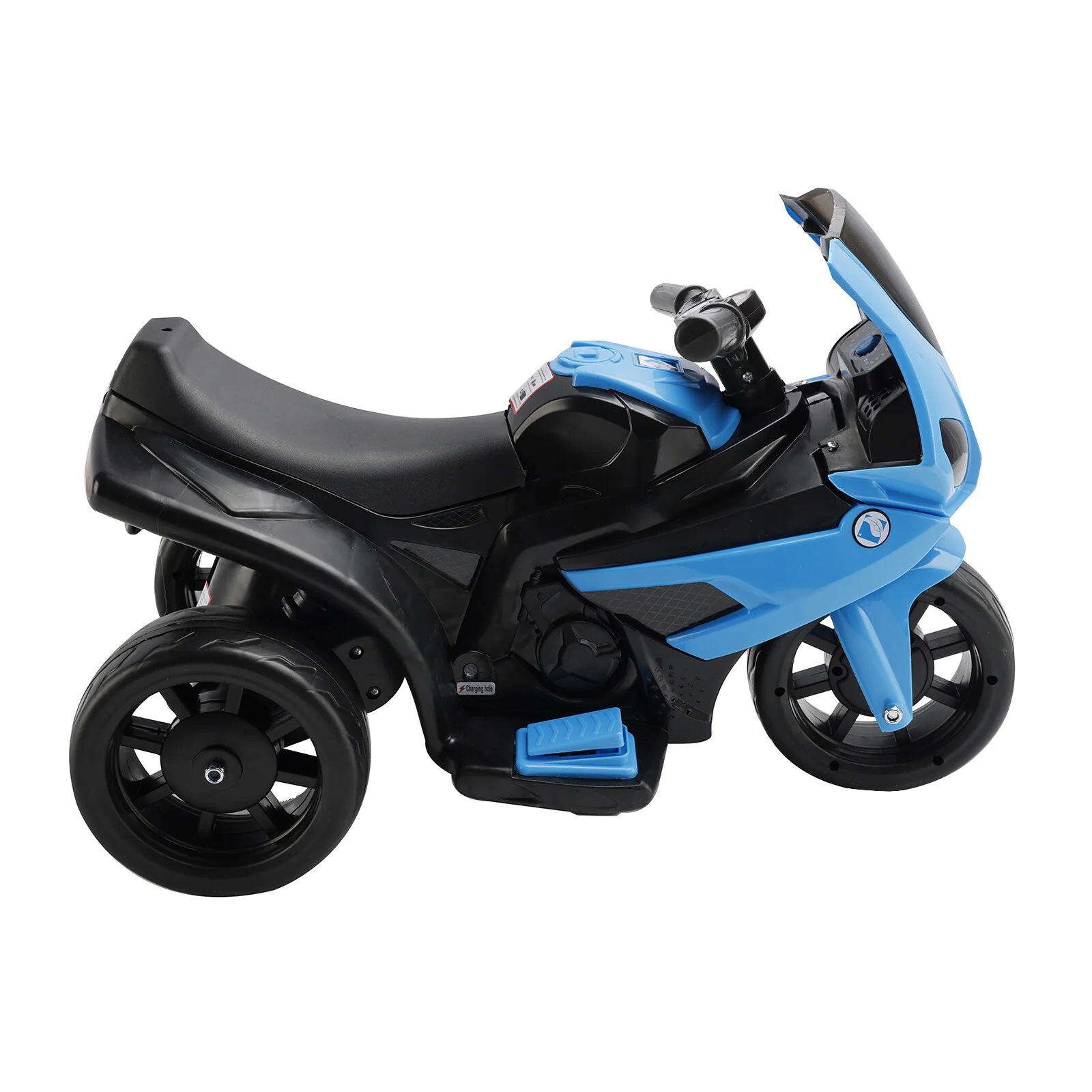 3-Wheel 6V Electric Ride-On Motorcycle for Kids with Remote Control and LED Lights Blue - Image 3