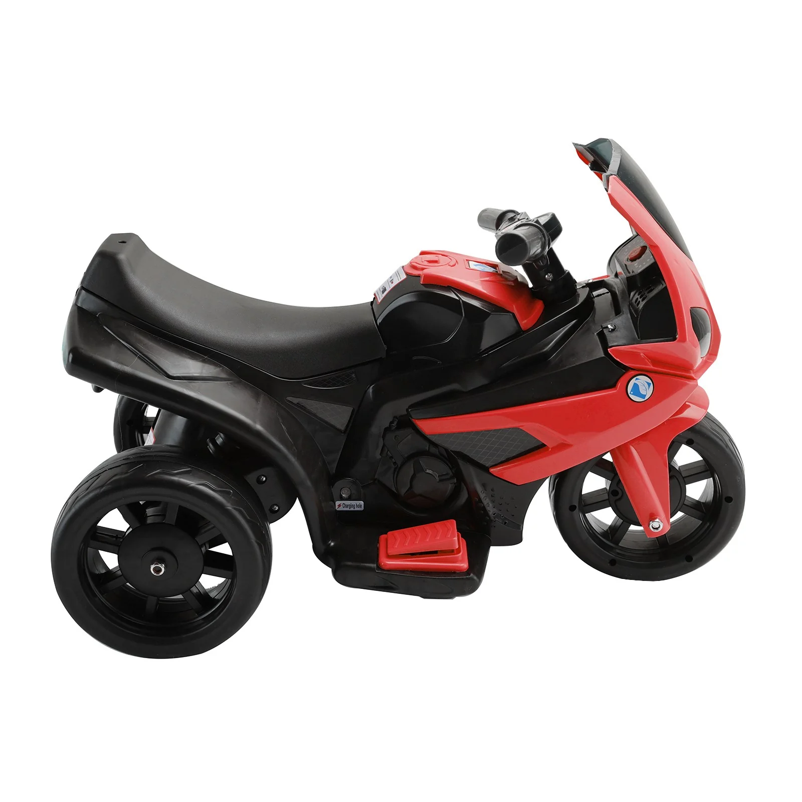 Red 3-Wheel 6V Electric Motorcycle Toy for Kids with Remote Control and LED Lights - Image 3