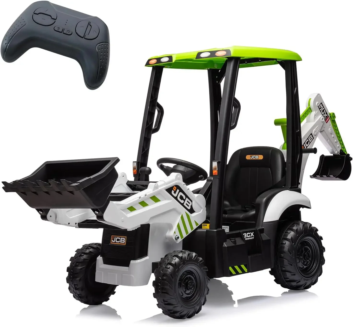 12V Kids Electric Ride-On Excavator Car Toy with Remote Control - Image 12
