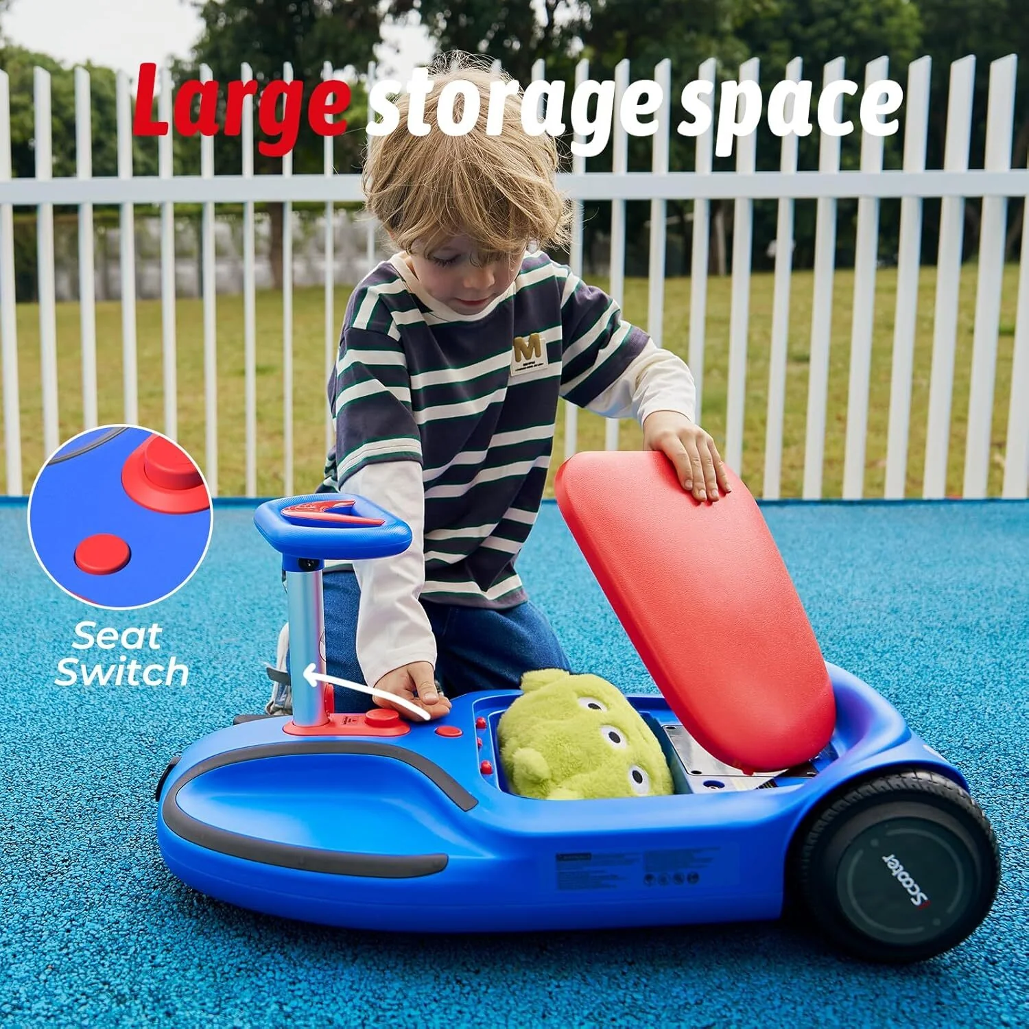 4-in-1 TC3 Kids Electric Drifting Wiggle Car 21.6V with 3 Speed Modes and Bluetooth Music - Image 7