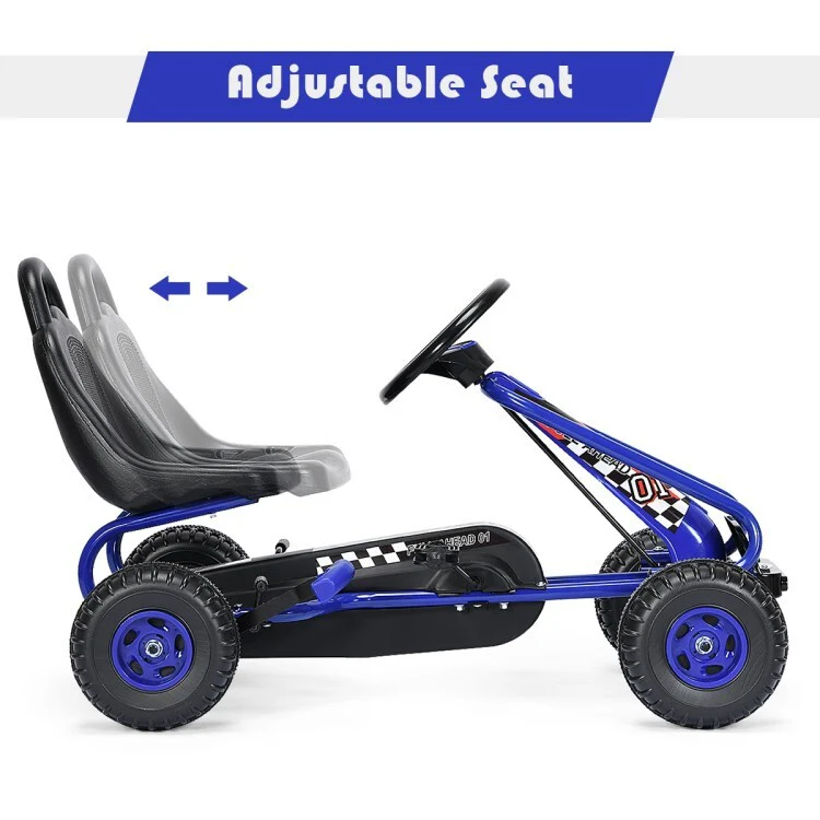 4-Wheel Pedal-Powered Ride-On Car with Adjustable Seat - Image 5