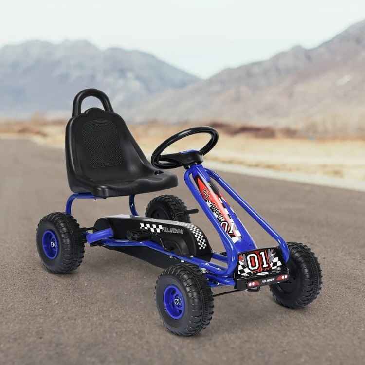 4-Wheel Pedal-Powered Ride-On Car with Adjustable Seat - Image 8