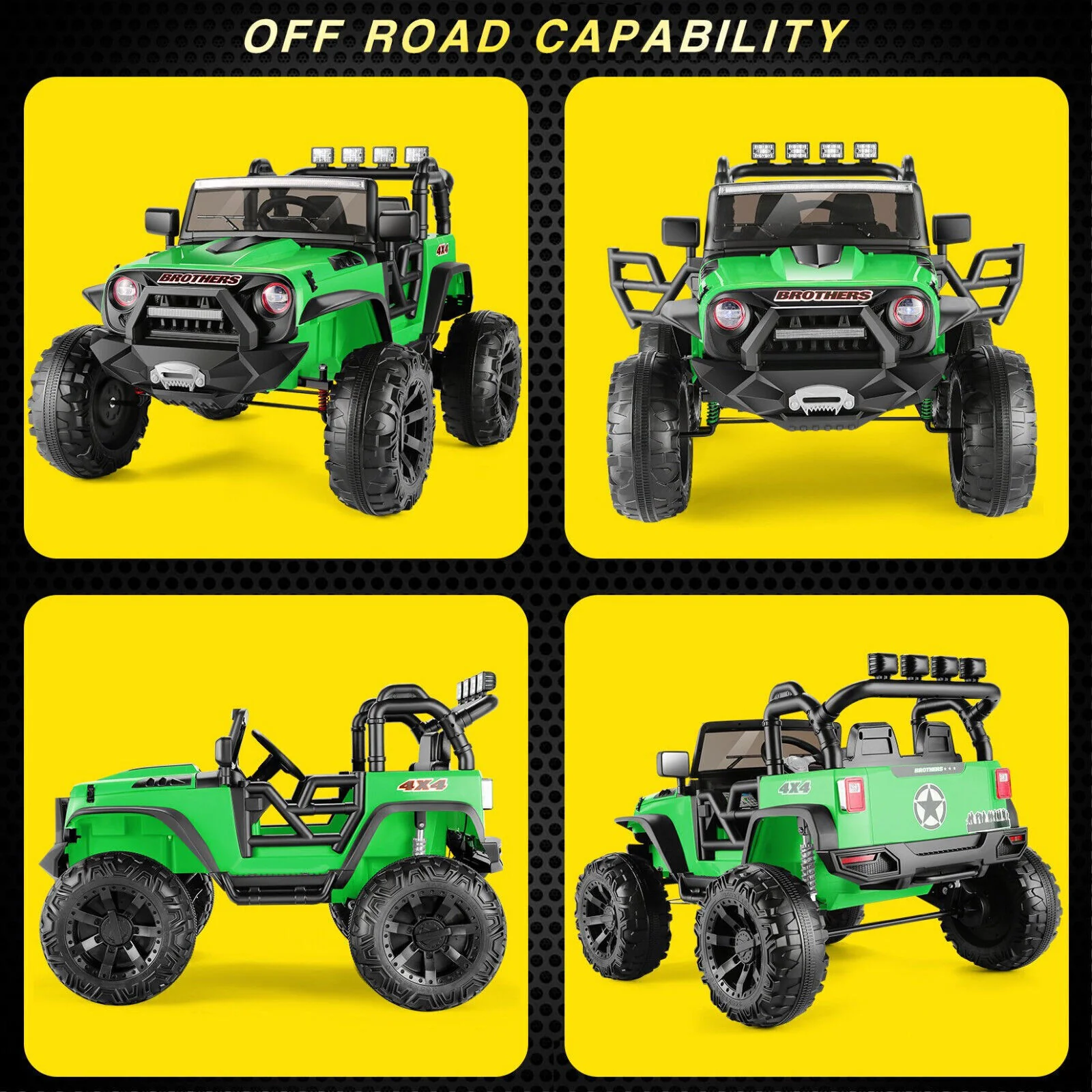 400W 2-Seater Electric Jeep for Kids with LED Lights - Exciting Ride-On Truck Car - Image 50