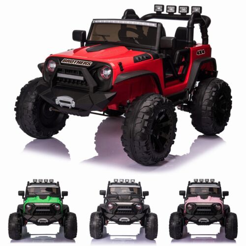 400W 2-Seater Electric Ride-On Truck with LED Lights and Music for Kids - 24V/12V Jeep Car - Image 2