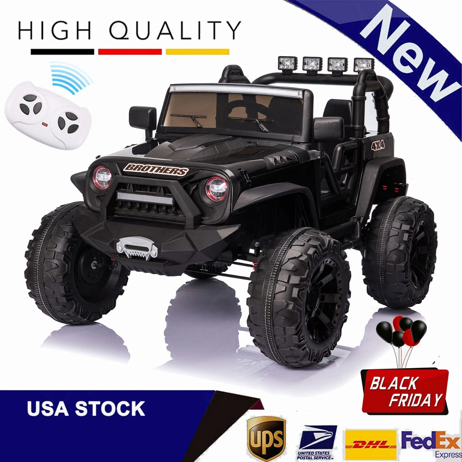 400W Electric Kids Ride On Jeep Truck with Remote Control, MP3 Player, and LED Lights - Image 10
