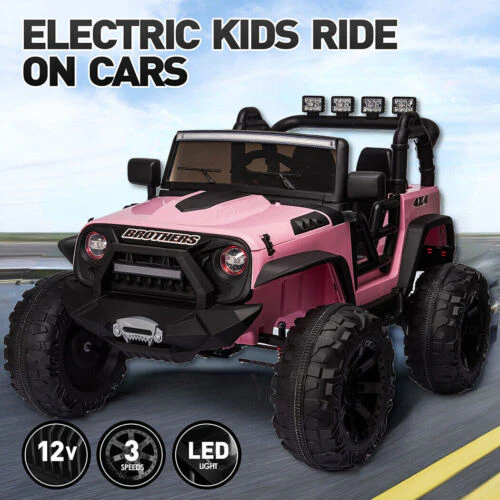 400W Electric Ride On Truck for Kids with AUX, USB, LED Lights, MP3, and Remote Control - Image 2