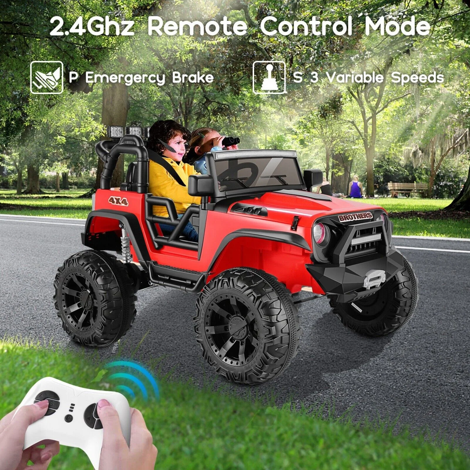 400W Remote Control Electric Ride-On Truck for Kids with MP3 Player - 2 Seater - Image 5