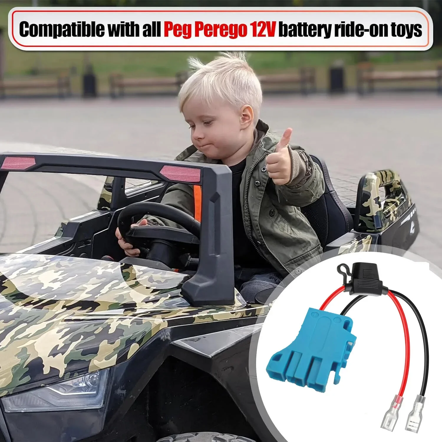 40A Wire Harness Connector for 12V 12 AWG Peg Perego Riding Toy Battery Car DIY - Image 4