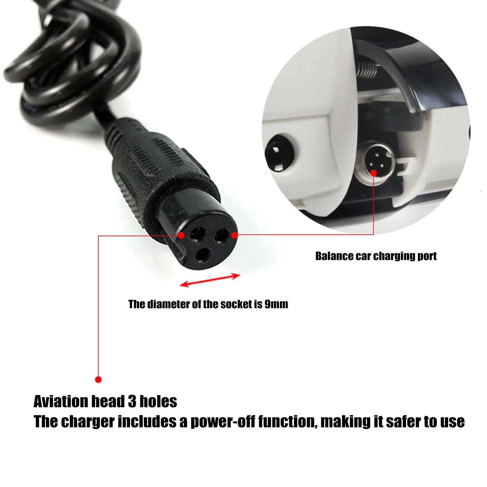 42V 2A European Compliant Charger for Two-Wheel Electric Balance Vehicles - Image 4