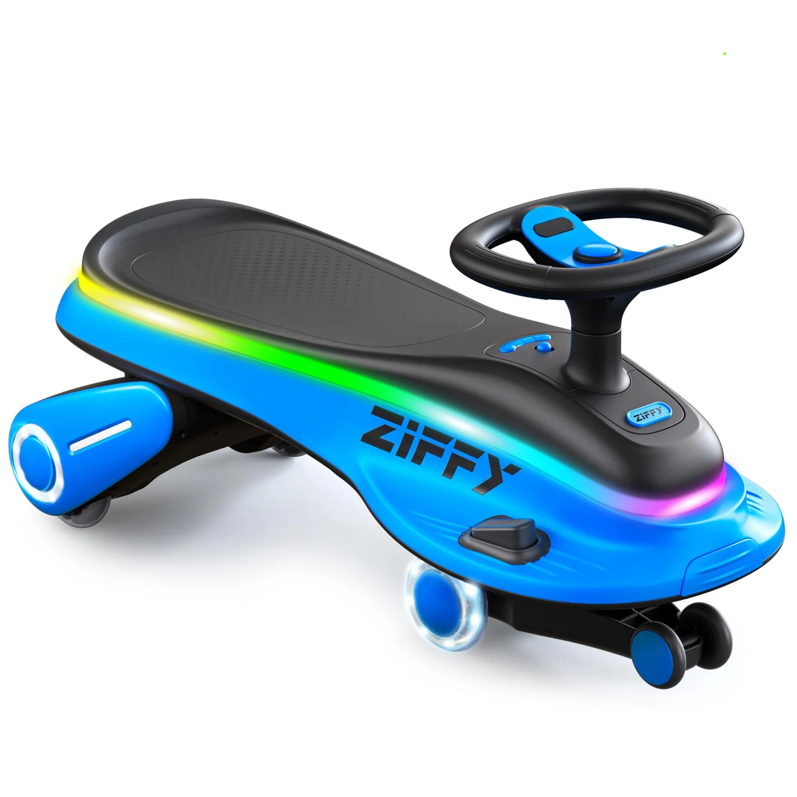 45W 5.5A Electric Wiggle Car with Pedal, Rechargeable Battery, and Light-Up Features, 2-in-1 Design