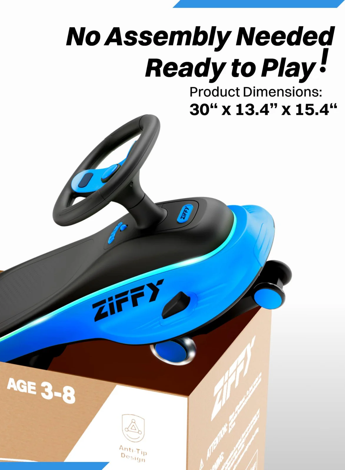 45W 5.5A Electric Wiggle Car with Pedal, Rechargeable Battery, and Light-Up Features, 2-in-1 Design - Image 7