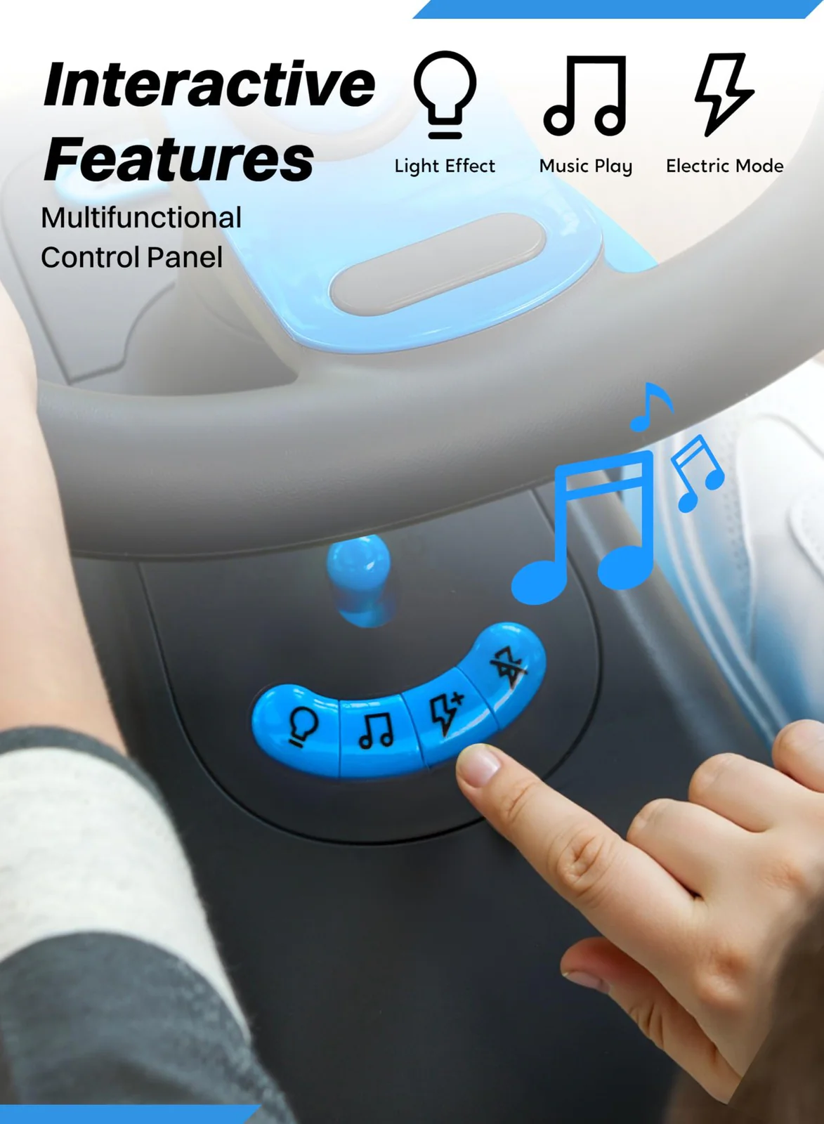 45W 5.5A Electric Wiggle Car with Pedal, Rechargeable Battery, and Light-Up Features, 2-in-1 Design - Image 8