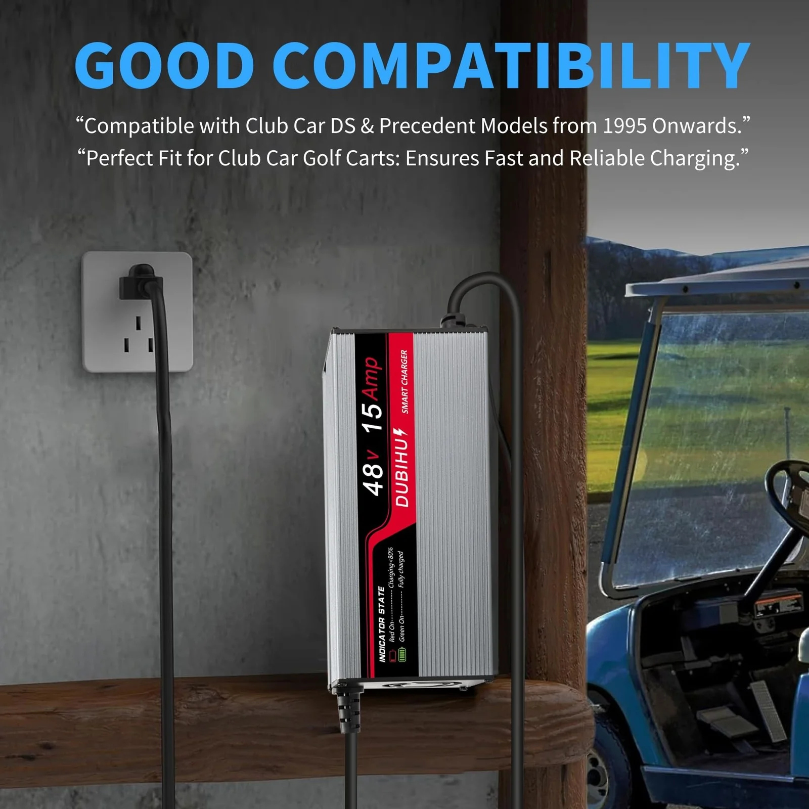 48V 15A Battery Charger for Yamaha G29 and Drive 2 Golf Carts - Image 2