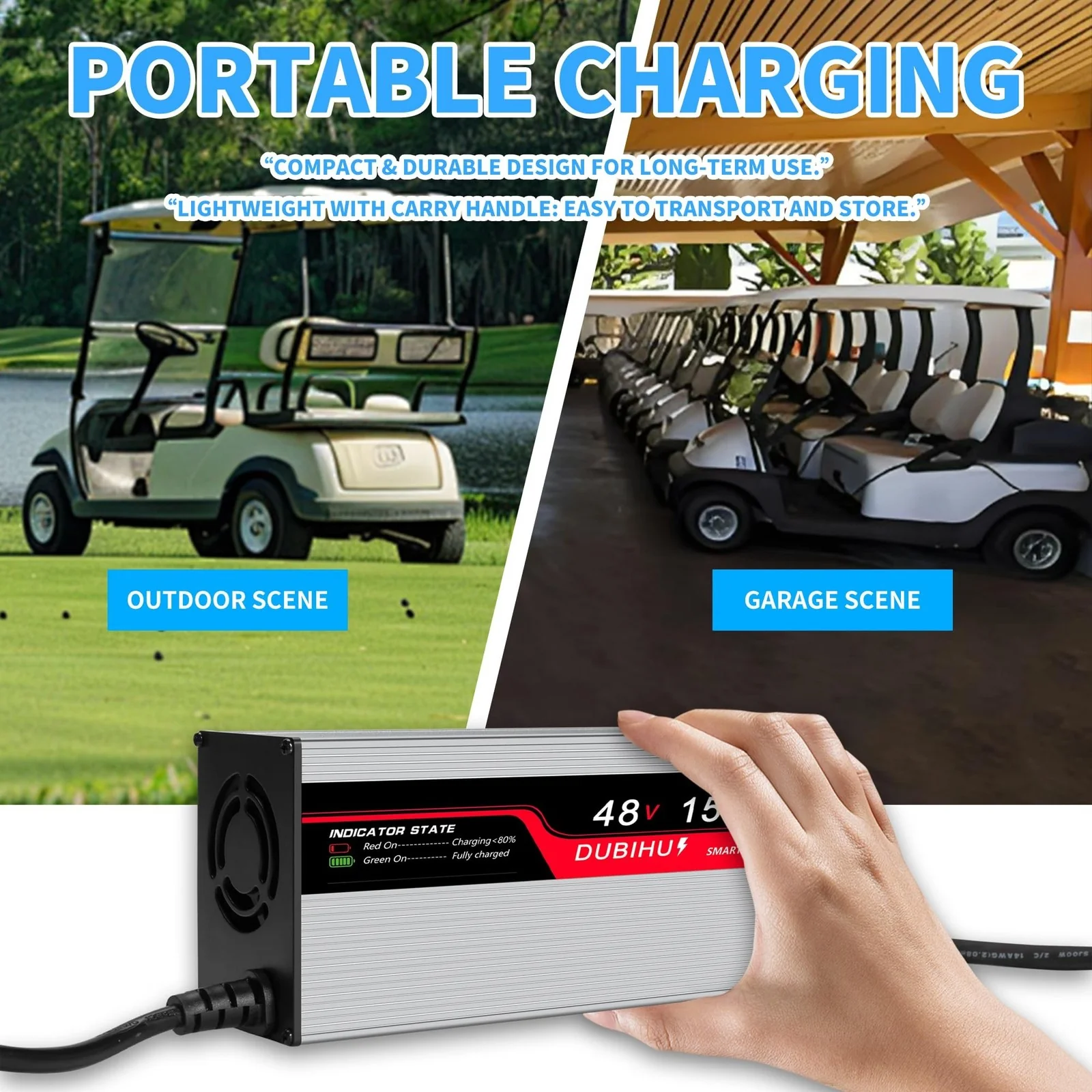 48V 15A Battery Charger for Yamaha G29 and Drive 2 Golf Carts - Image 4