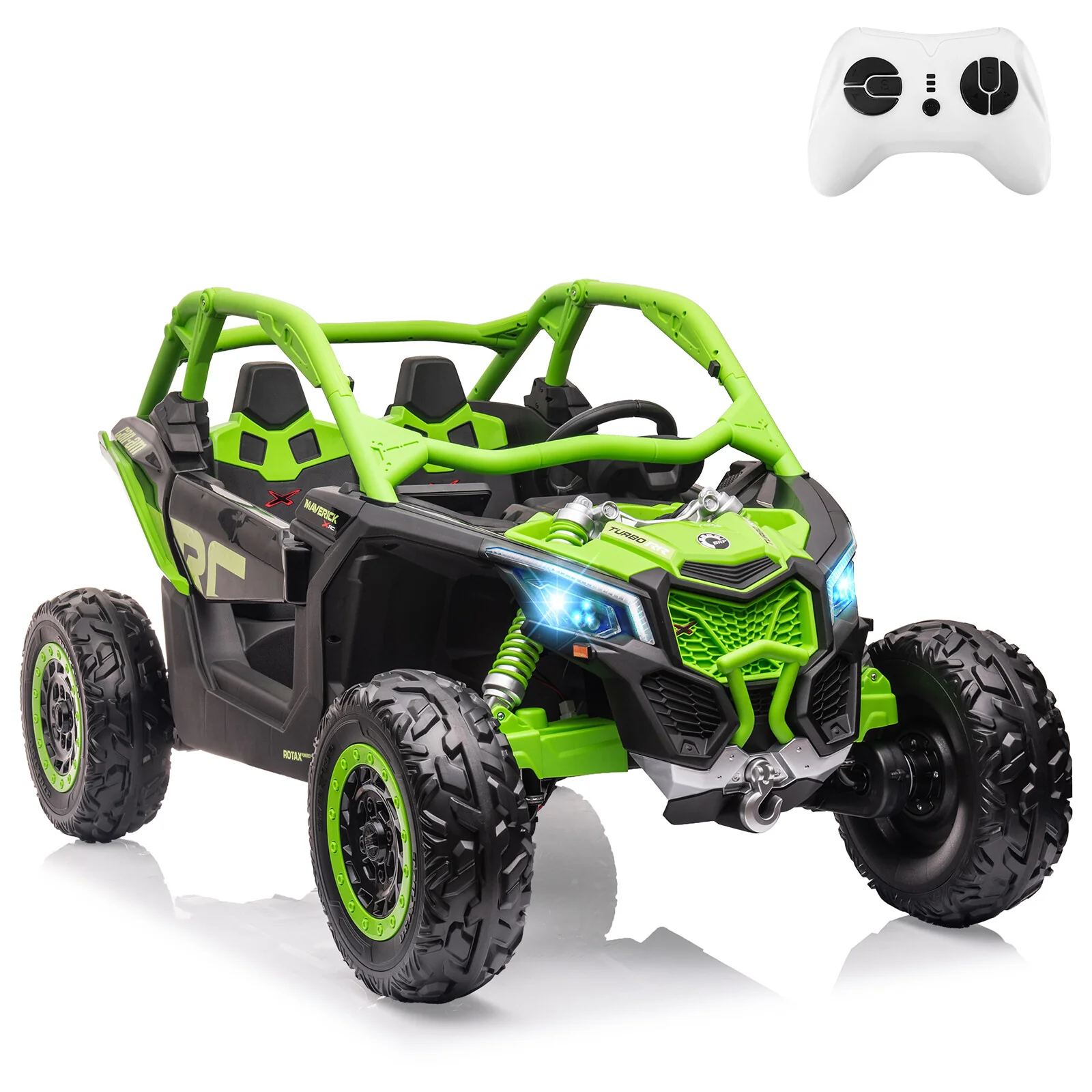 48V 2-Seater Electric Ride-On UTV Car 800W Green Kids Toy