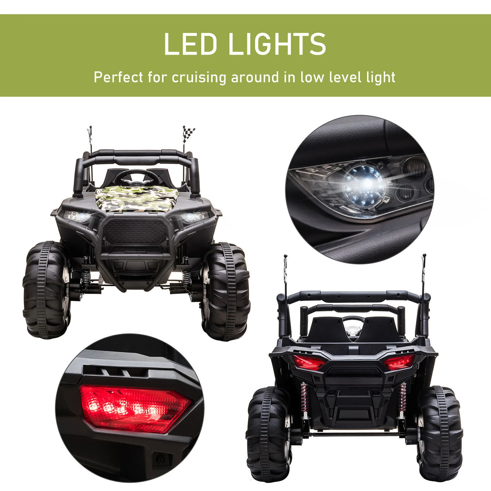 4WD Kids Truck with Parental Remote Control and Powerful Quad Motors - Image 8