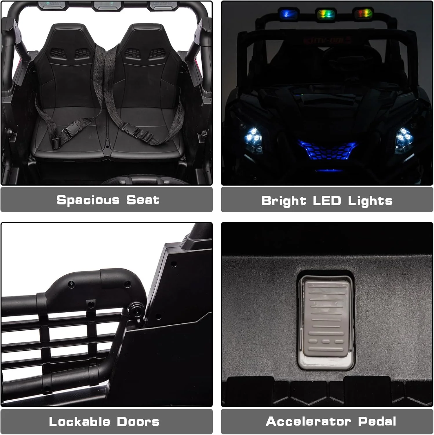 24V 4x4 Two-Seater Ride-On Buggy with Remote Control and Battery Powered - Image 6