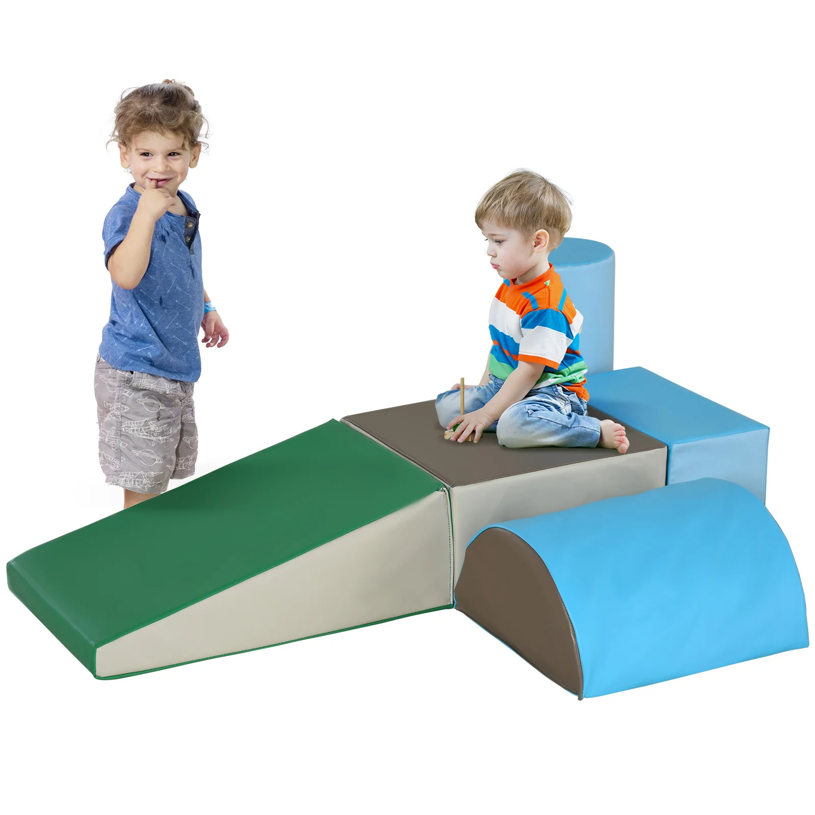 5-Piece Baby Foam Climbing and Crawling Activity Play Set Soft Play Toys