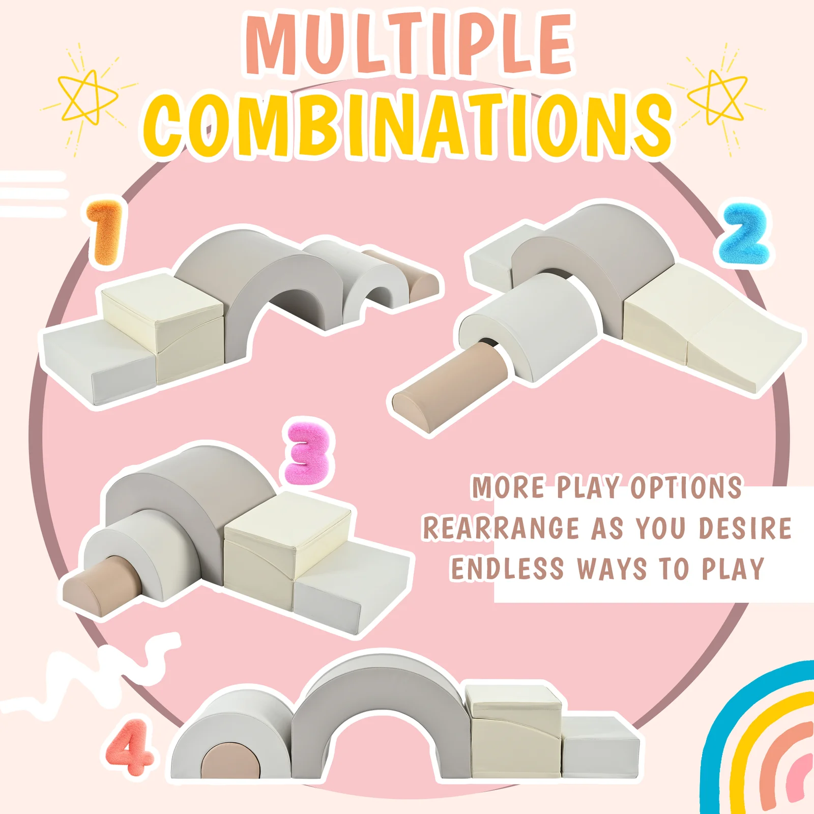 5-Piece Foam Climbing Blocks Set for Babies and Toddlers Development - Image 9