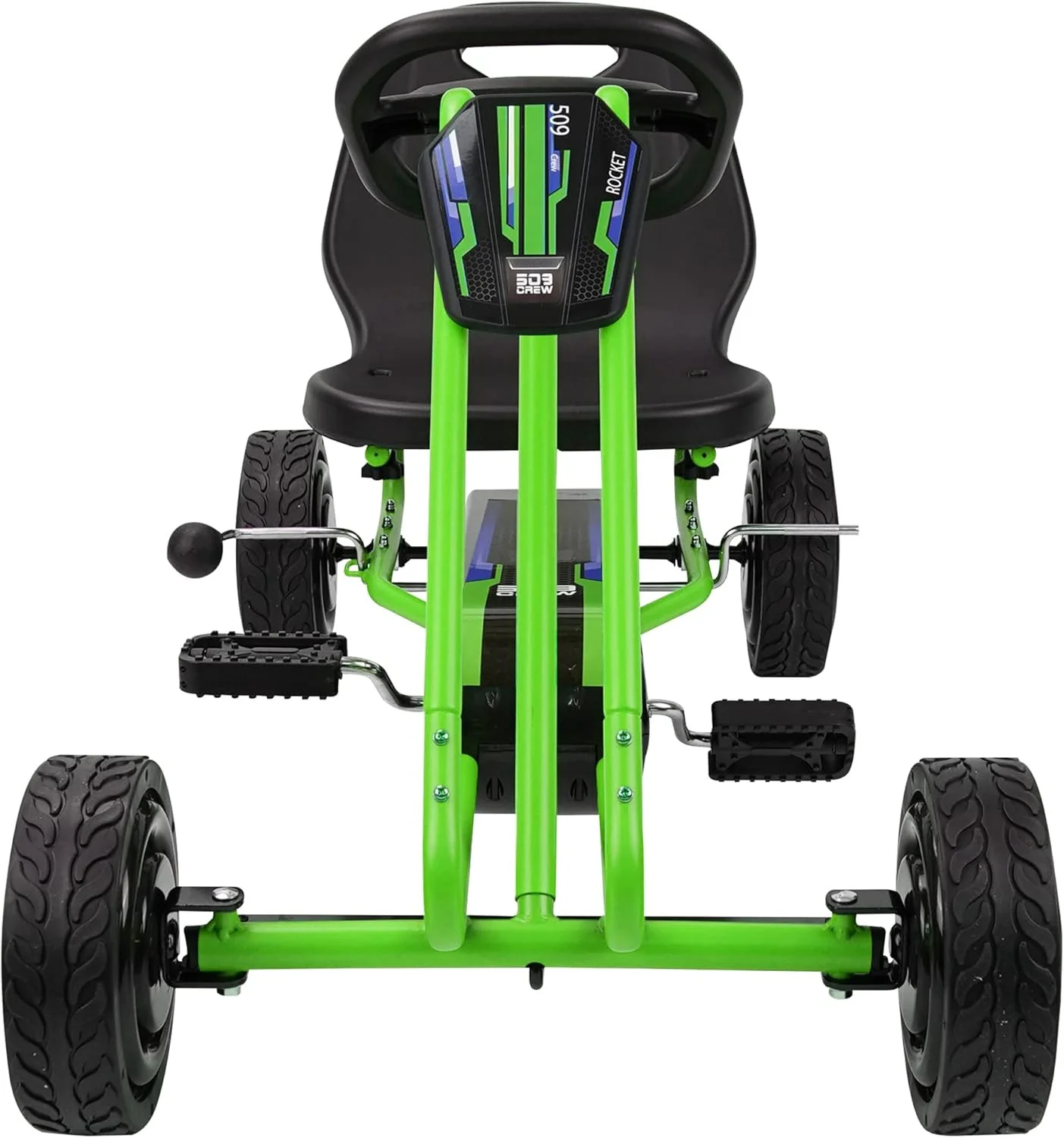 Green Crew Rocket Pedal Go Kart Ride-On Toy for Boys and Girls - Image 2
