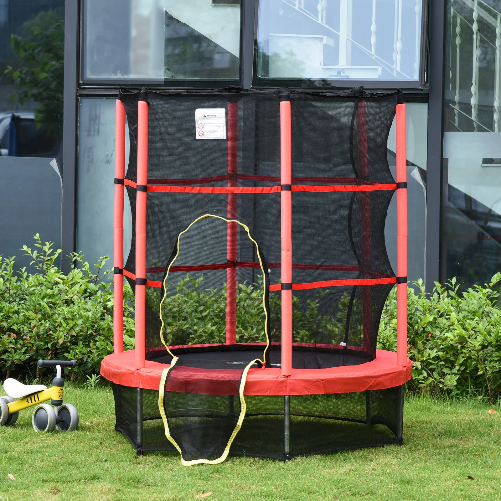 5FT Kids Trampoline with Safety Enclosure Net, Springless Design, Protective Pad, and Steel Frame - Image 9