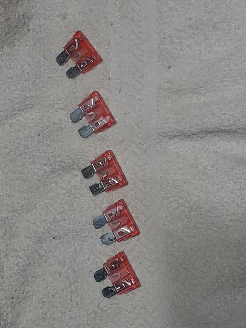 Set of 5 40A Electrical Fuses for Circuit Protection