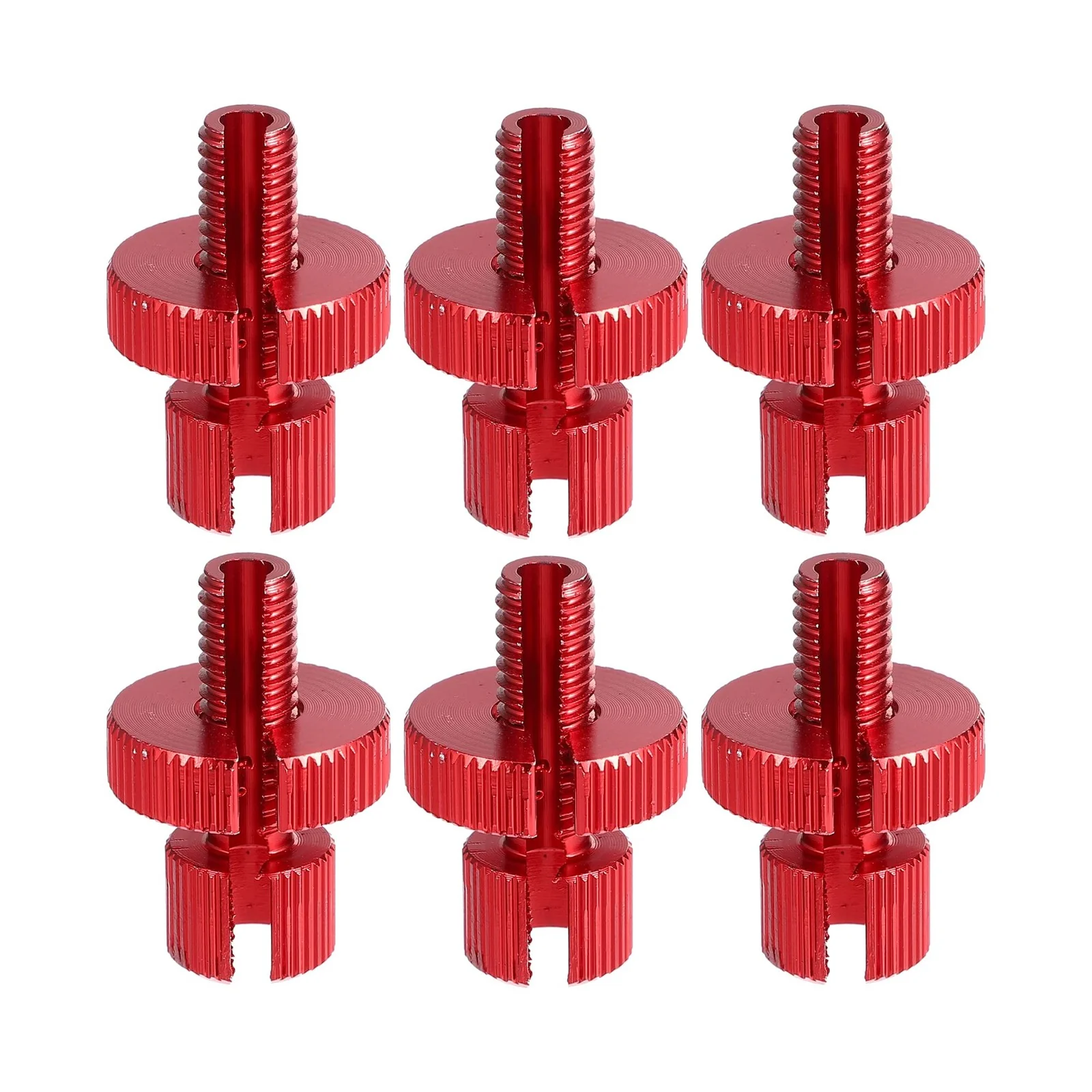 6 Pack M8 Brake and Clutch Cable Line Adjuster Screws with Slotted Features