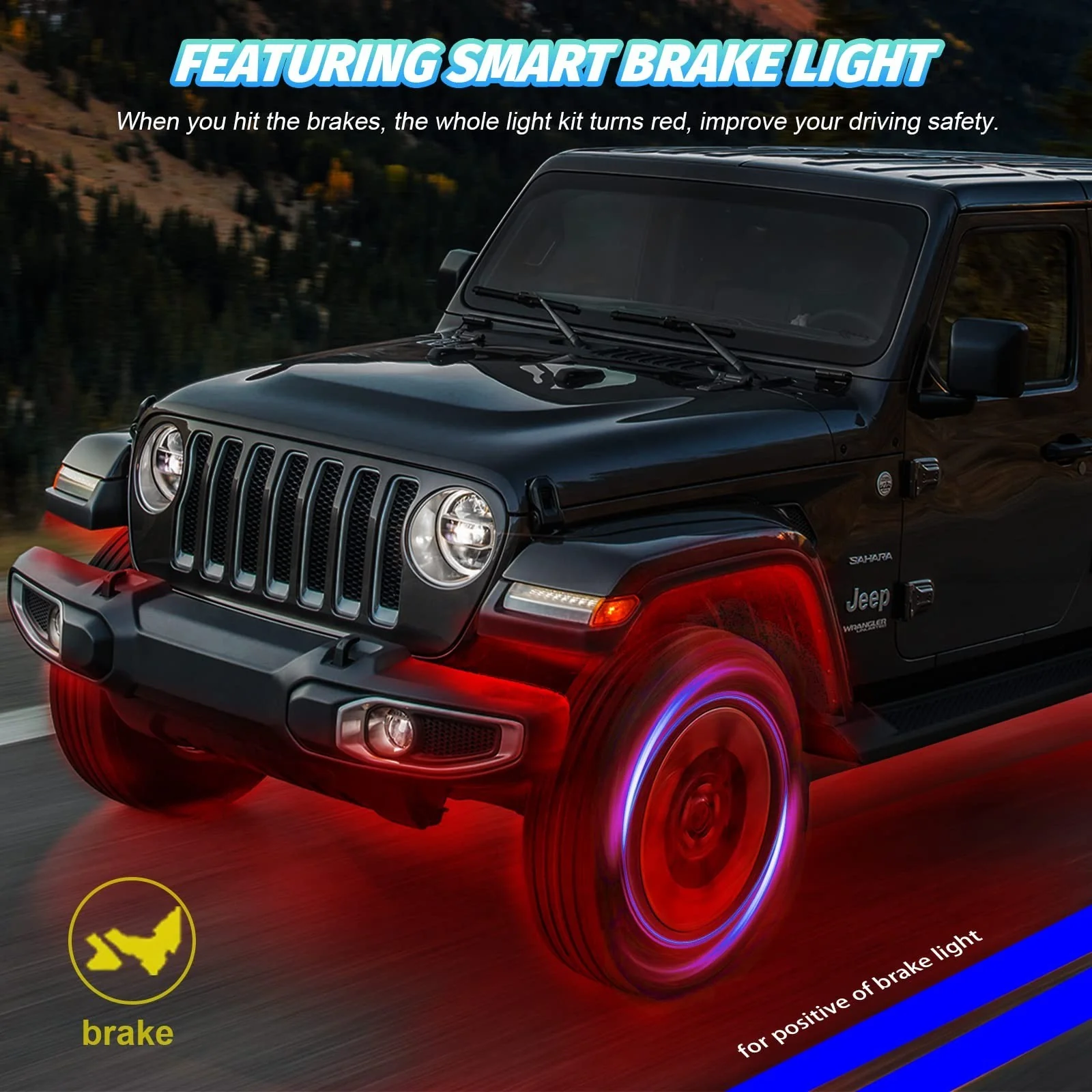 6 Pod Multicolor LED Rock Lights for UTVs, ATVs, Golf Carts, Trucks, SXS, SUVs, RZRs with Music Sync - Image 5