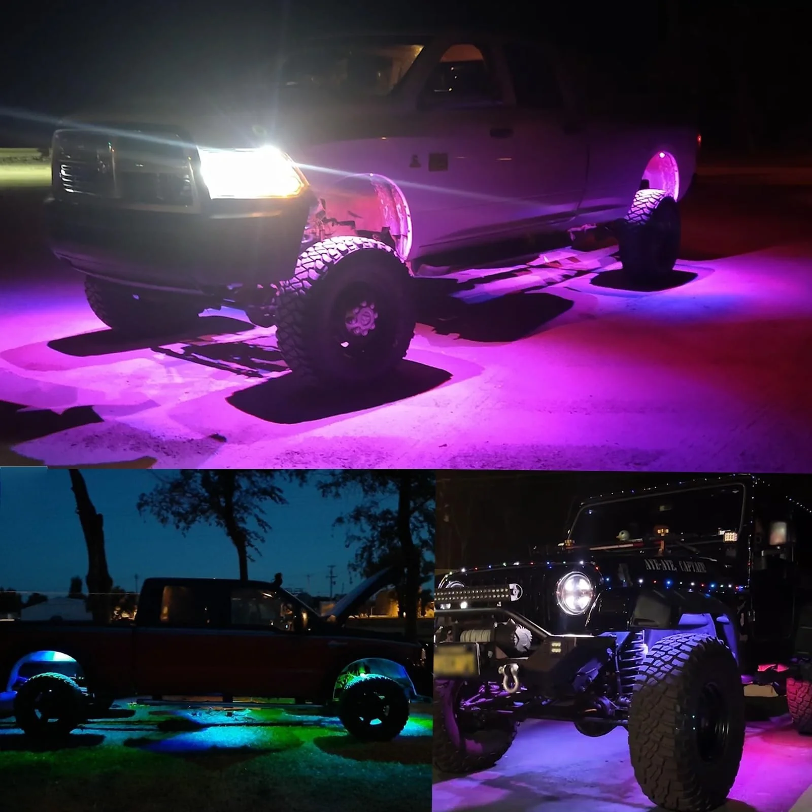 6 Pod Multicolor LED Rock Lights for UTVs, ATVs, Golf Carts, Trucks, SXS, SUVs, RZRs with Music Sync - Image 6