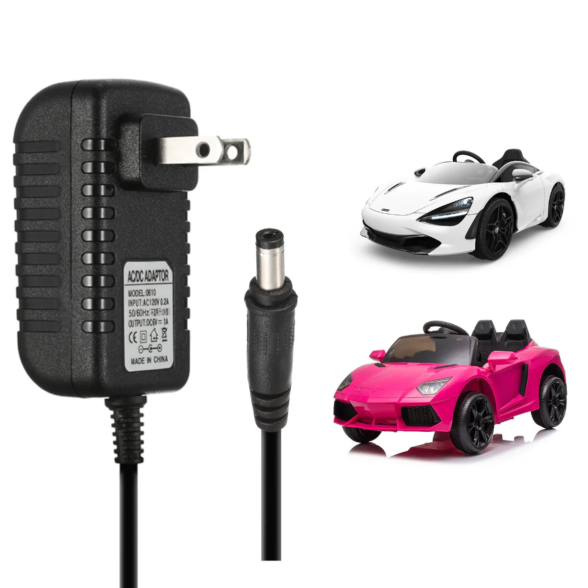 6 Volt Battery Charger for Kids Electric Ride-On Car Kid Trax