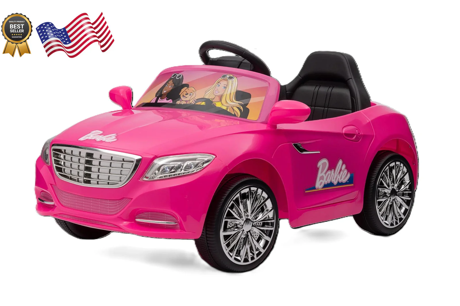 6 Volt Battery-Powered Convertible Ride-On Car for Kids and Toddlers Age 3+