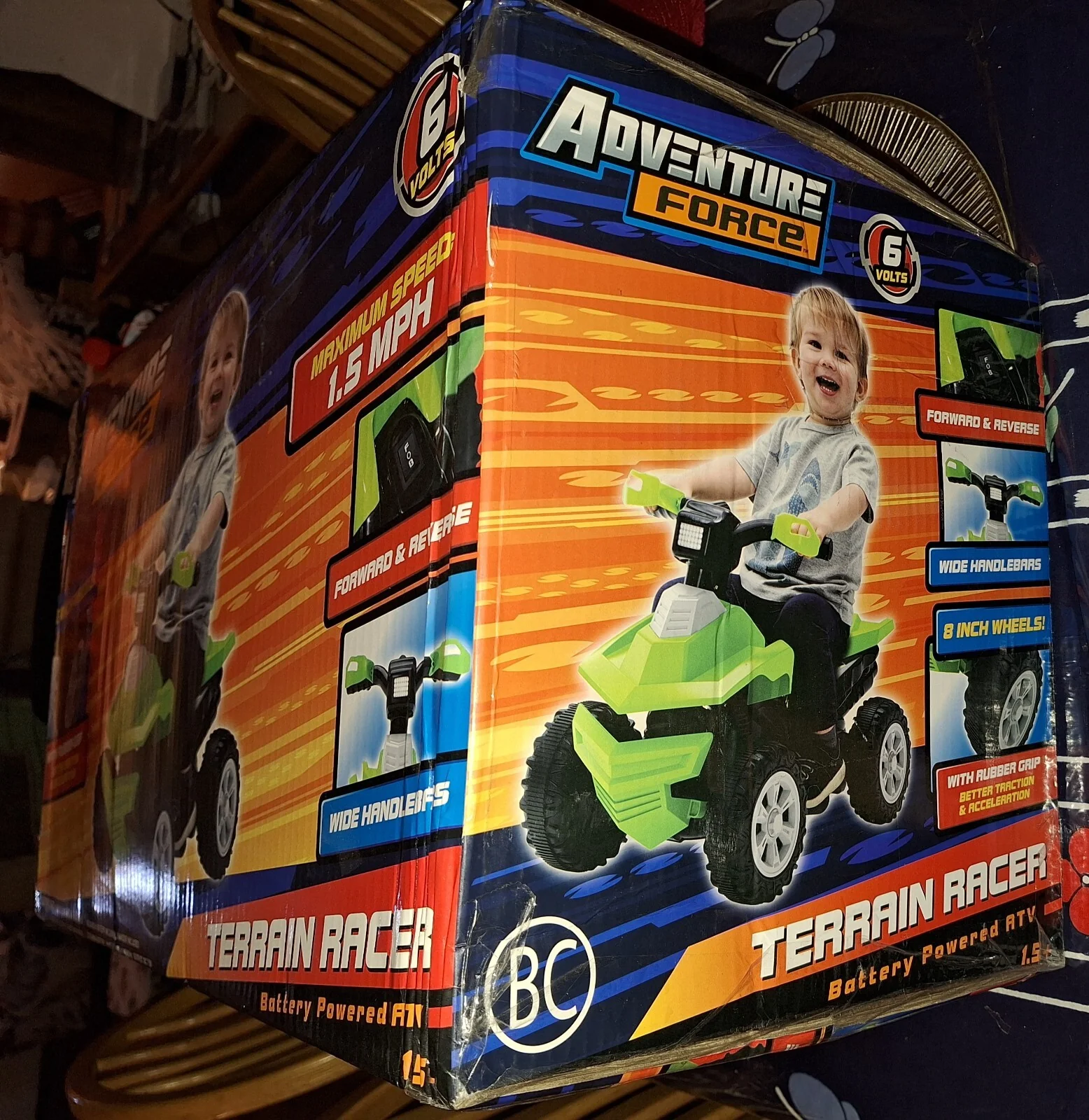 Volt Green Terrain Racer ATV Ride-On for Boys and Girls with 8-Inch Wheels - Image 8