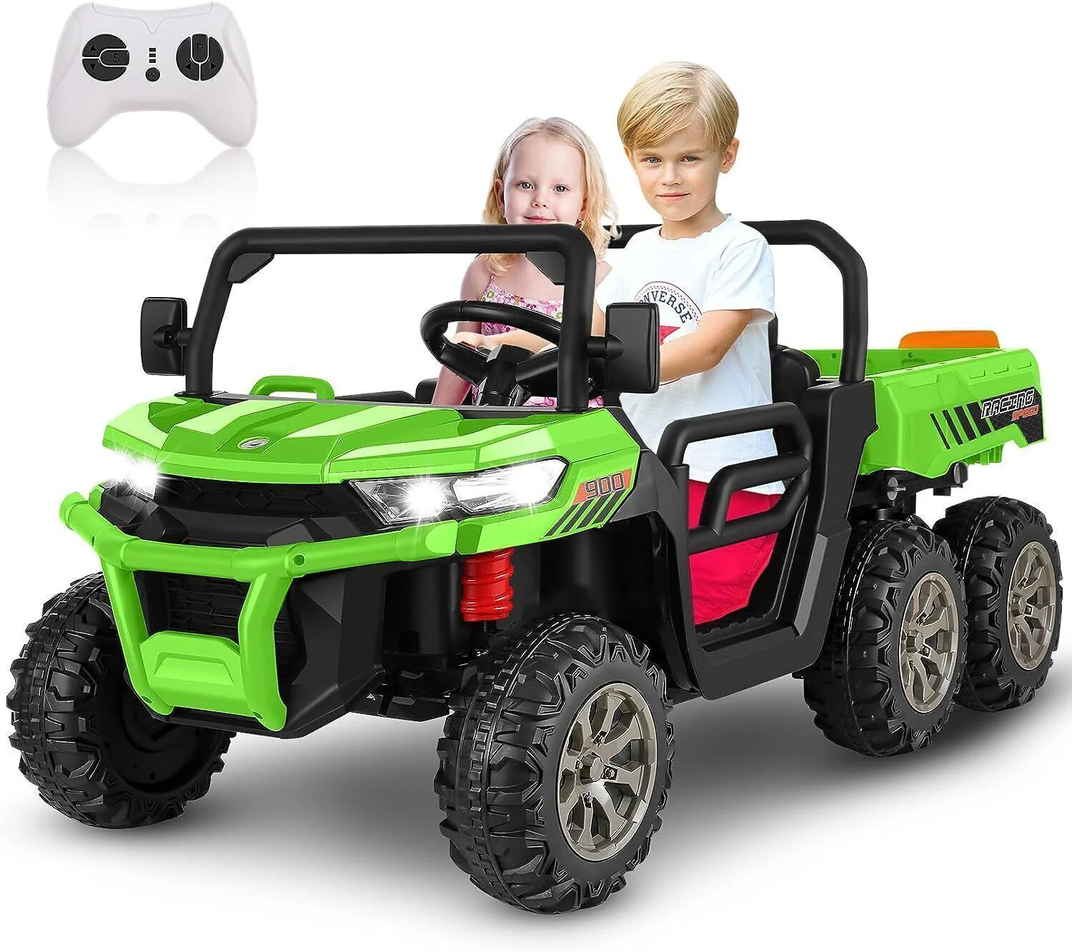 6-Wheeler 24V Battery-Powered Dump Truck with Remote Control and LED Lights - Image 13