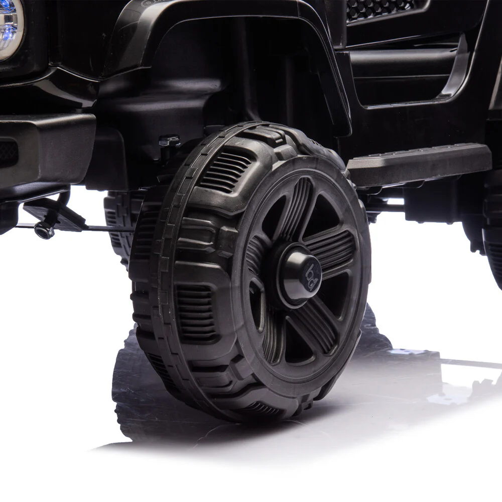 6-Wheels Kids 12V Electric Ride-On Truck with Remote, LED Lights, Music, and MP3 Player - Black - Image 20