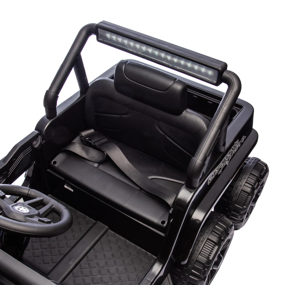 6-Wheels Kids 12V Electric Ride-On Truck with Remote, LED Lights, Music, and MP3 Player - Black - Image 23