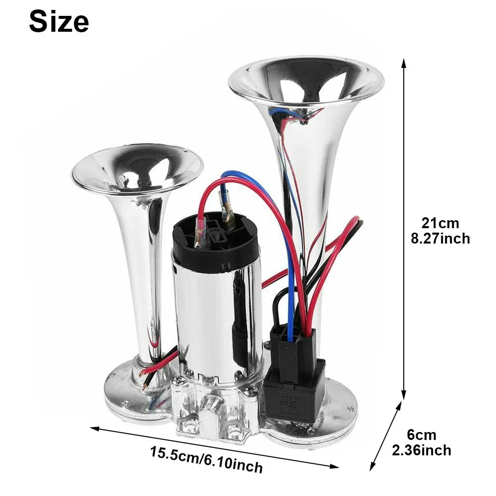 600DB Super Loud Dual Train Horn for Trucks, Boats, SUVs, and Motorcycles - Image 5