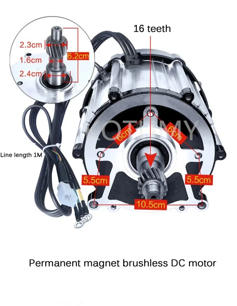 60V 1500W Electric Tricycle with High-Speed Brushless Differential Motor and 5-Hole Design - Image 7