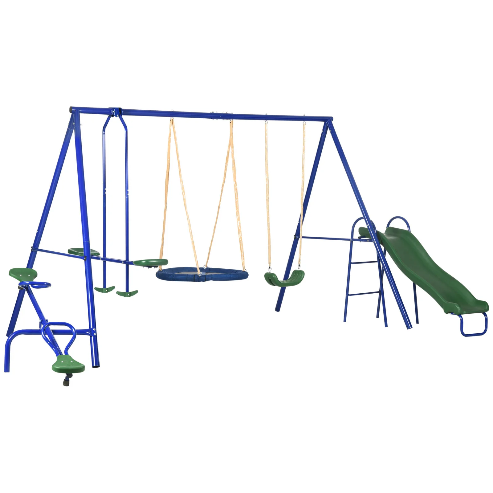 5-in-1 Heavy Duty A-Frame Swing Set for Backyard Outdoor Play - Image 8