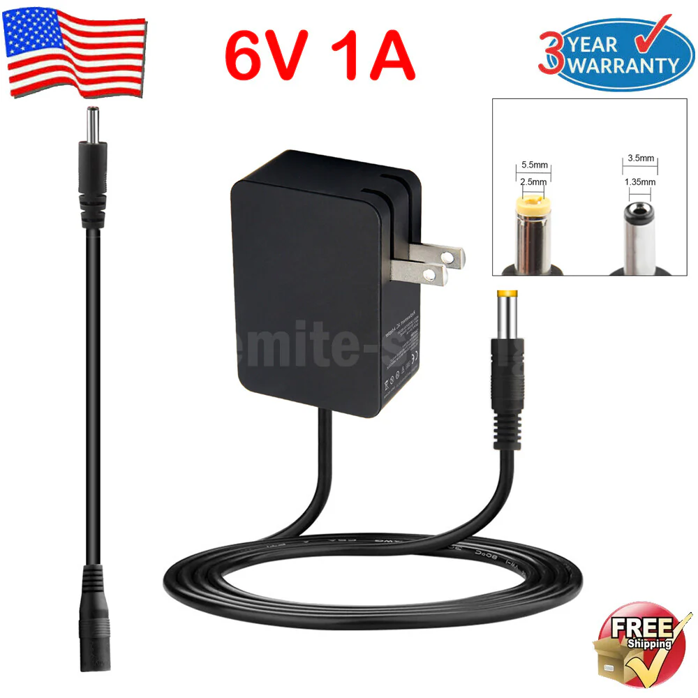 6V/12V AC Power Adapter Charger for Kids Electric Toy Cars, Motorcycles, and Scooters Battery