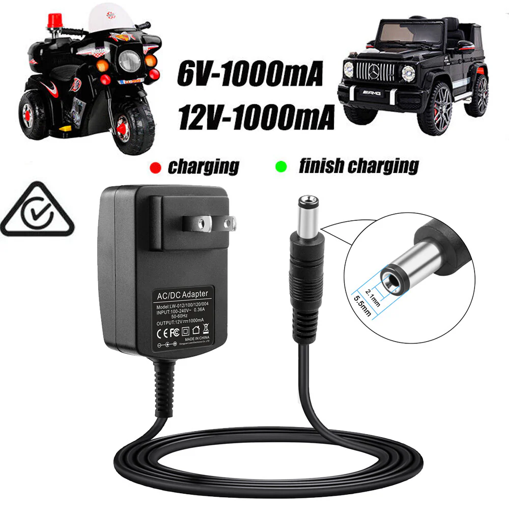 6V/12V AC Power Adapter Charger for Kids Electric Toy Cars, Motorcycles, and Scooters Battery - Image 13