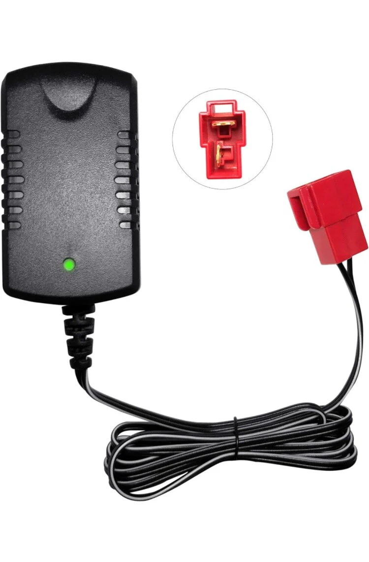 6V 1A Red Square Plug Battery Charger for Kid Trax Toys with Type B Connector Compatible with BMW X6 - Image 3