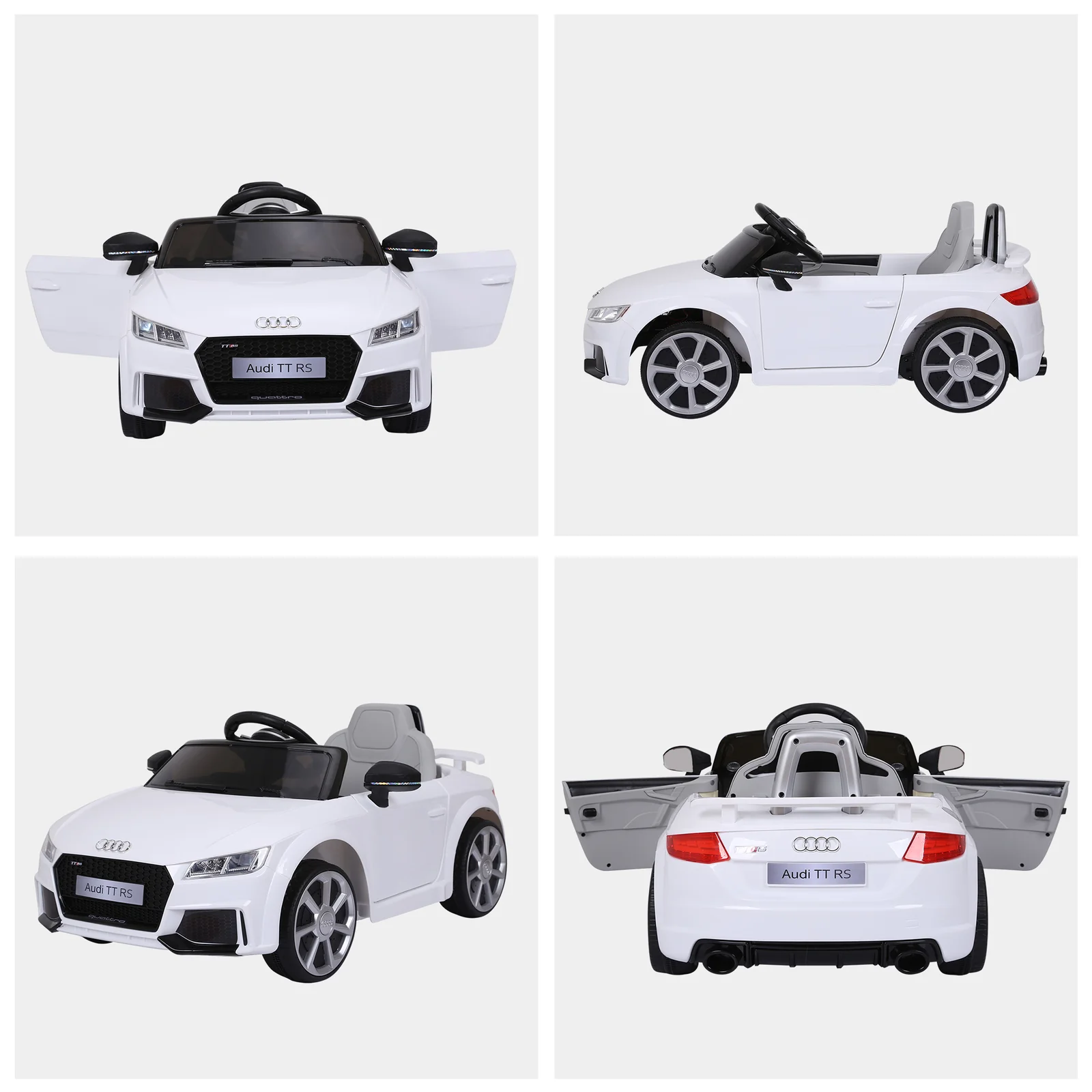 6V Licensed Audi Kids Ride-On Car Toy with Remote Control and Adjustable Speed - Image 9