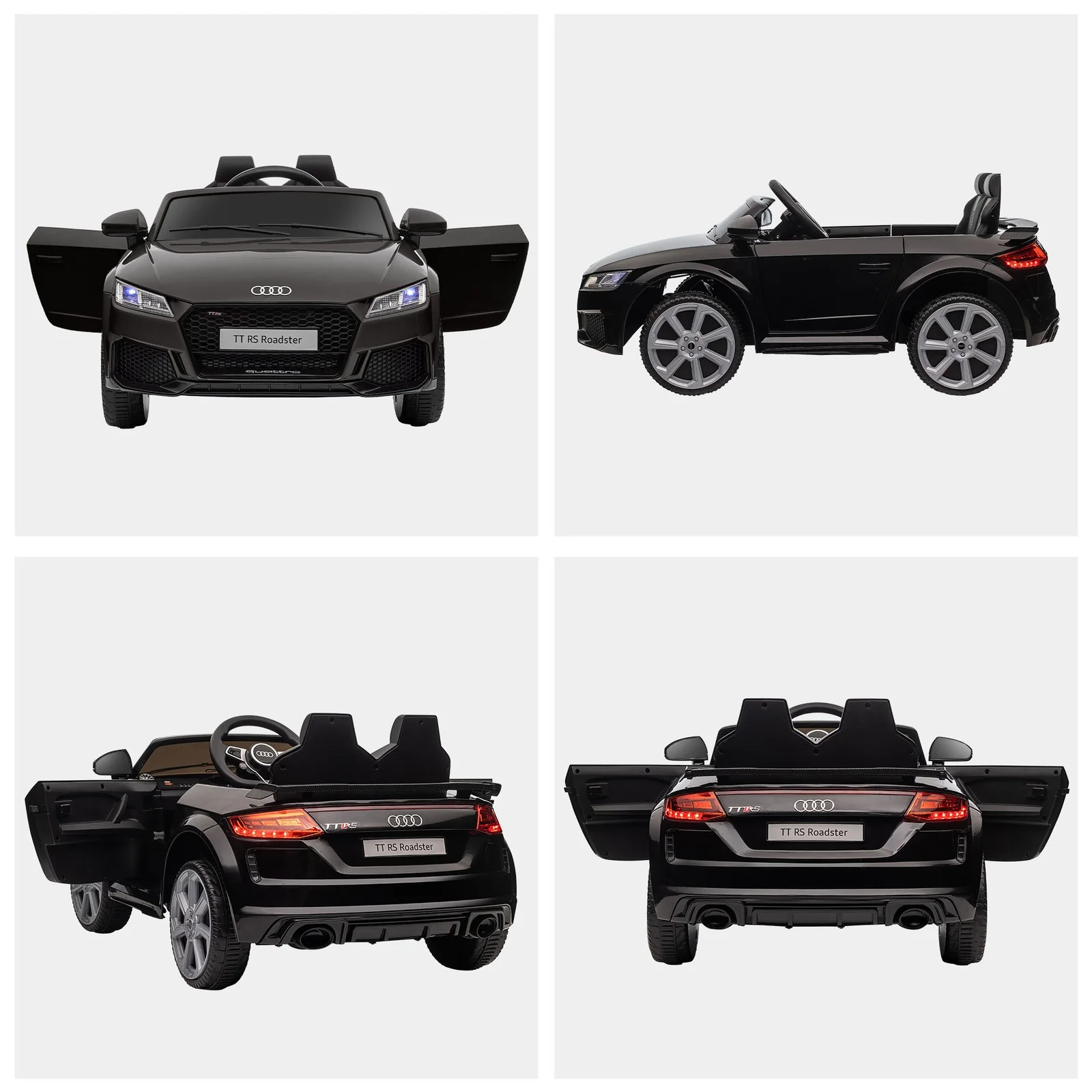 6V Yellow Audi TT RS Electric Ride-On Sports Car with Remote Control for Kids - Image 10
