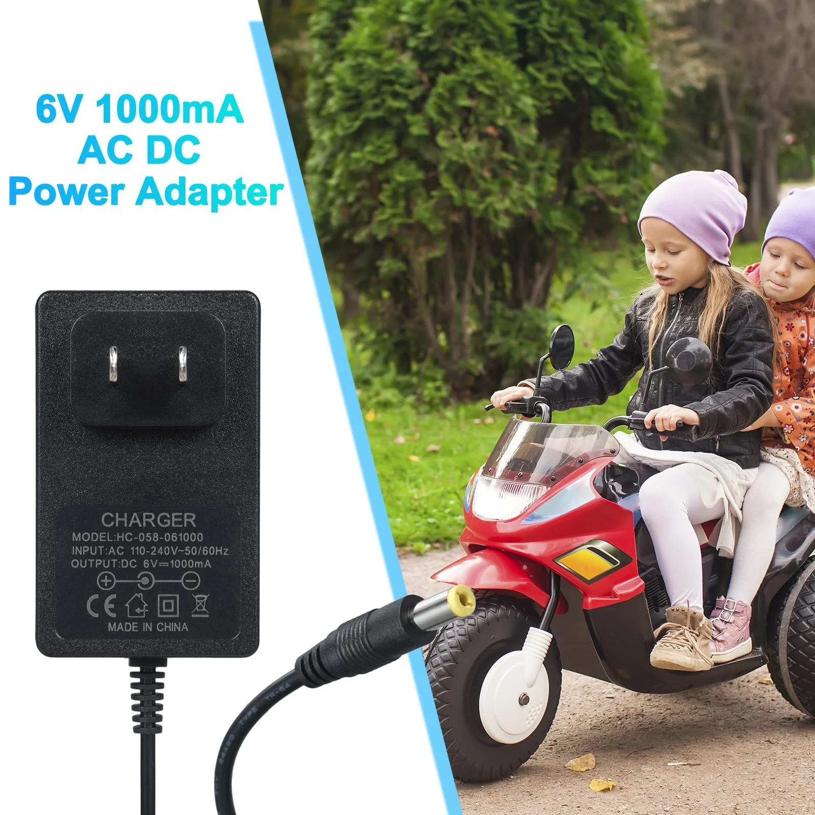 6V Charger for Children's Ride-On Cars - Black - Image 6