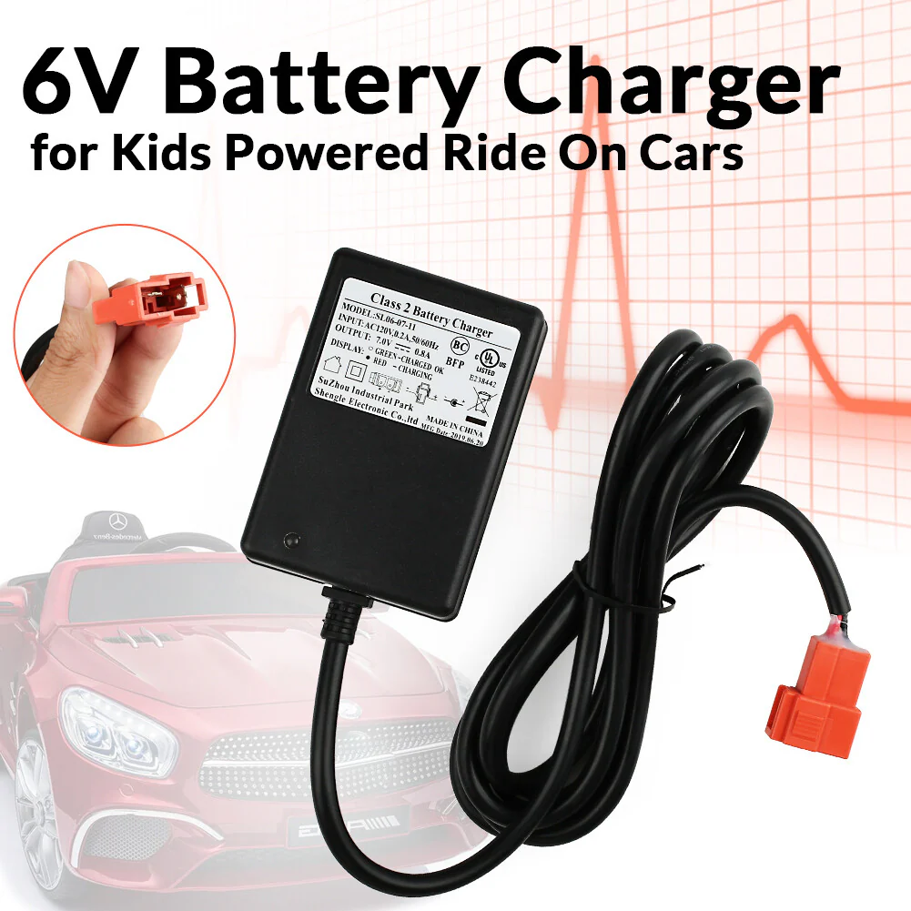 6V 4.0AH AA Battery and Charger for Kids Trax NT6-4 with 6ft Power Cord