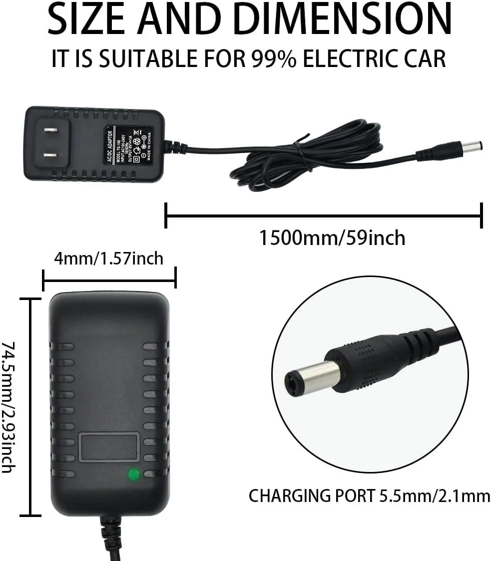 6V Charger for Ride-On Toy Cars and Kidzone, Flybar B - Image 5