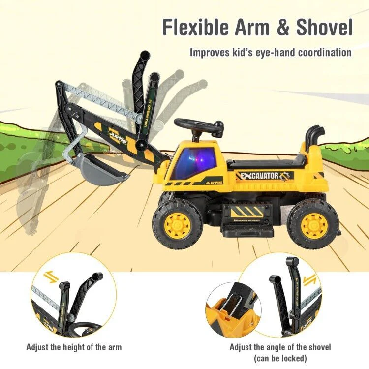 6V Battery Powered Kids Bulldozer with Front Digger Shovel - Brand New - Image 20